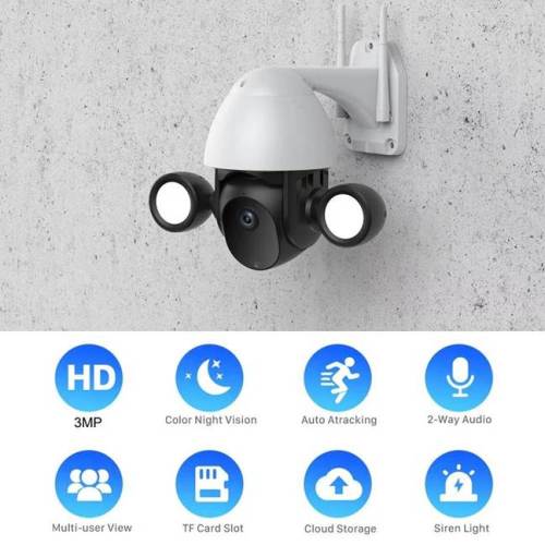 WiFi 안뜰 조명 벽 램프 카메라
