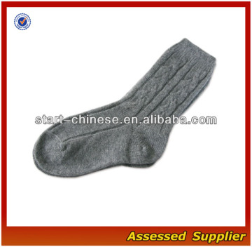 High Quality Expensive Customize Crew Cashmere Women Socks/Soft Ribbed Cashmere Wool Socks