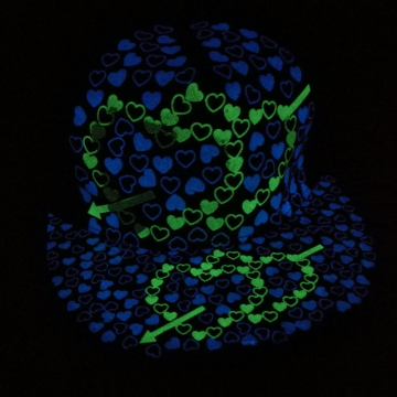 Flashing print snapback hat