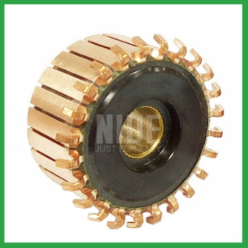 Hook type motor component rotor commutator