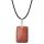 Rose Quartz 30x40 mm Collier cuboïde Men Rectangle Pendant