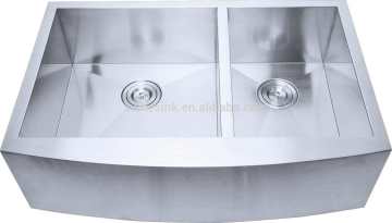 Stainless Steel Double Bowl Apron Farmhouse Kitchen Sinks