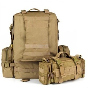 Wholesale Tan Color Outdoor Sport Mountaineering Backpack Tactical Military Combat Bag