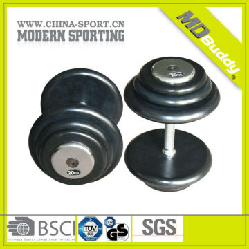 Wholesale commercial rubber gym dumbbells set