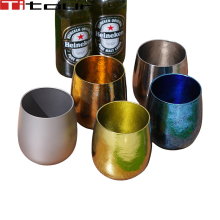 Titanium Cup Double Wall Portable Ultralight Mug Cup