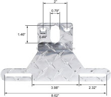 Aluminum Trailer License Plate Light Bracket