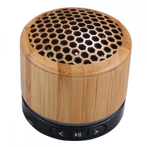 Tragbarer kabelloser Mini-Bluetooth-Lautsprecher aus Bambus