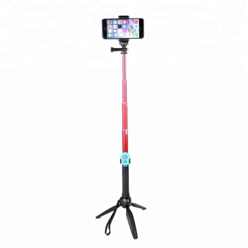 Selfie stick with tripod adapter for sports camera