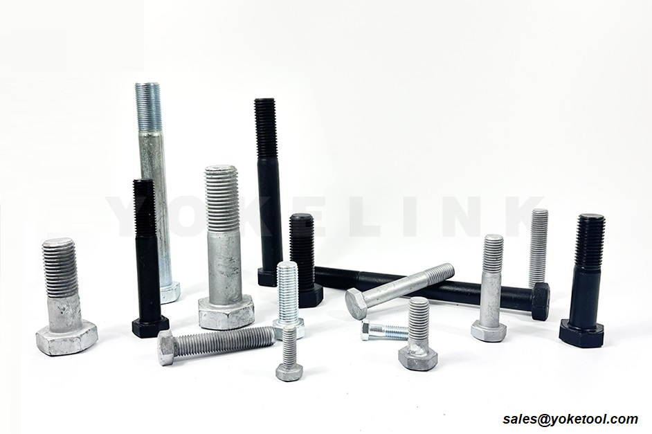 Fekete-oxid ASTM A325 A325m A490 A490m nagy szilárdságú csavar