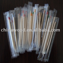 Cello wrapped wooden toothpick with color head