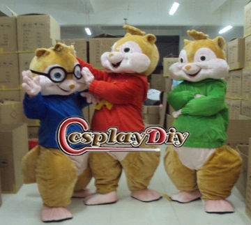 Lovely animal Chipmunks mascot costume from a classic film Alvin and the Chipmunks