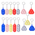 ซิลิโคนบรรเทาความเครียดง่าย ๆ Dimple Fidget Keychain Toy