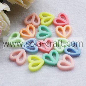 3.5 * 15.5 * 17MM Nuovo modello di perline di fascino del cuore di colori solidi di nuova moda