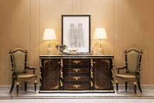 Barcelona 2 Door 4 Drawer Sideboard Oak Designer Sideboard For Living Room Antique Solid Wood Sideboard