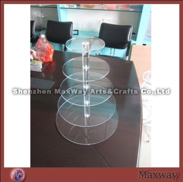 5 Tier Clear Acrylic Rod Cupcake Display
