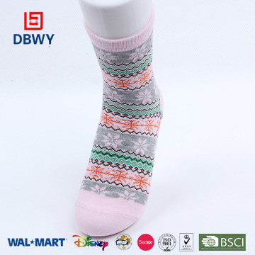 Newest OEM colorful stripe cotton polyester socks