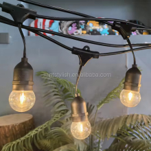 Waterproof Patio Light String - G45 1W 2W E26 E27 10m 20m Shatterproof Plastic Bulbs Festoon Lighting