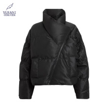 Yufan Super March OEM ODM Asymmetric Cropped Puffer Jacket