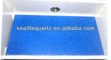 wholesale cheap engineered blue sparkle quartz stone countertop