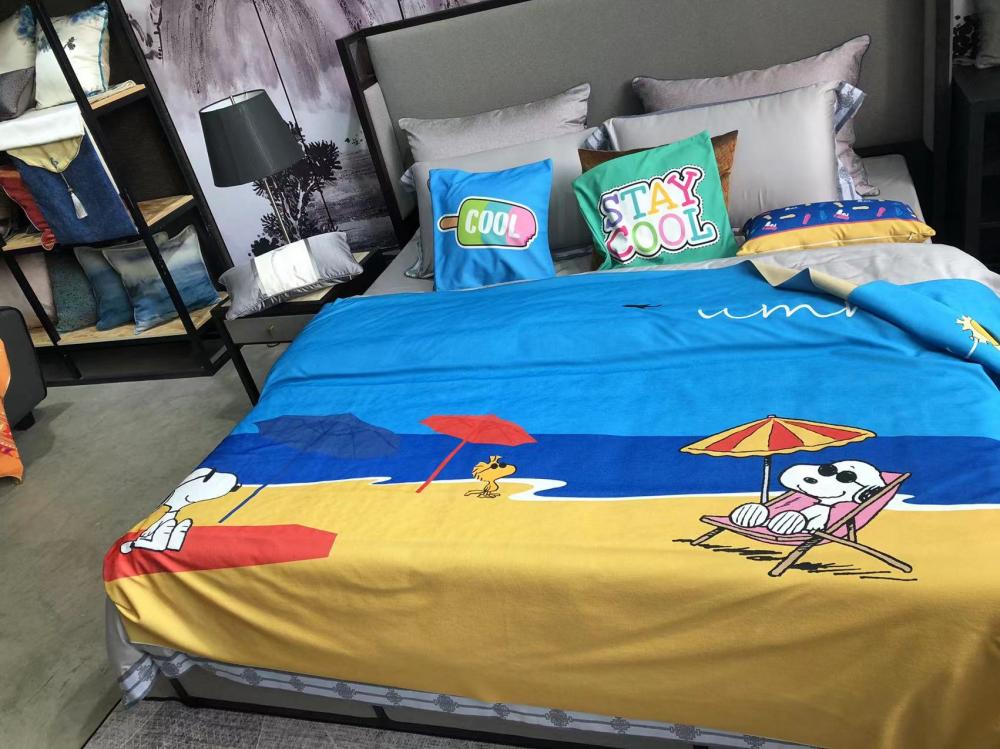 Parent-Child Soft Print Lightweight Comforter Cover sets