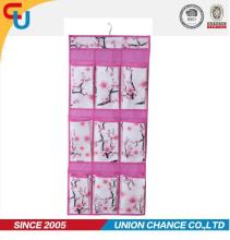 nonwoven printed over the door hanging shoe organizer