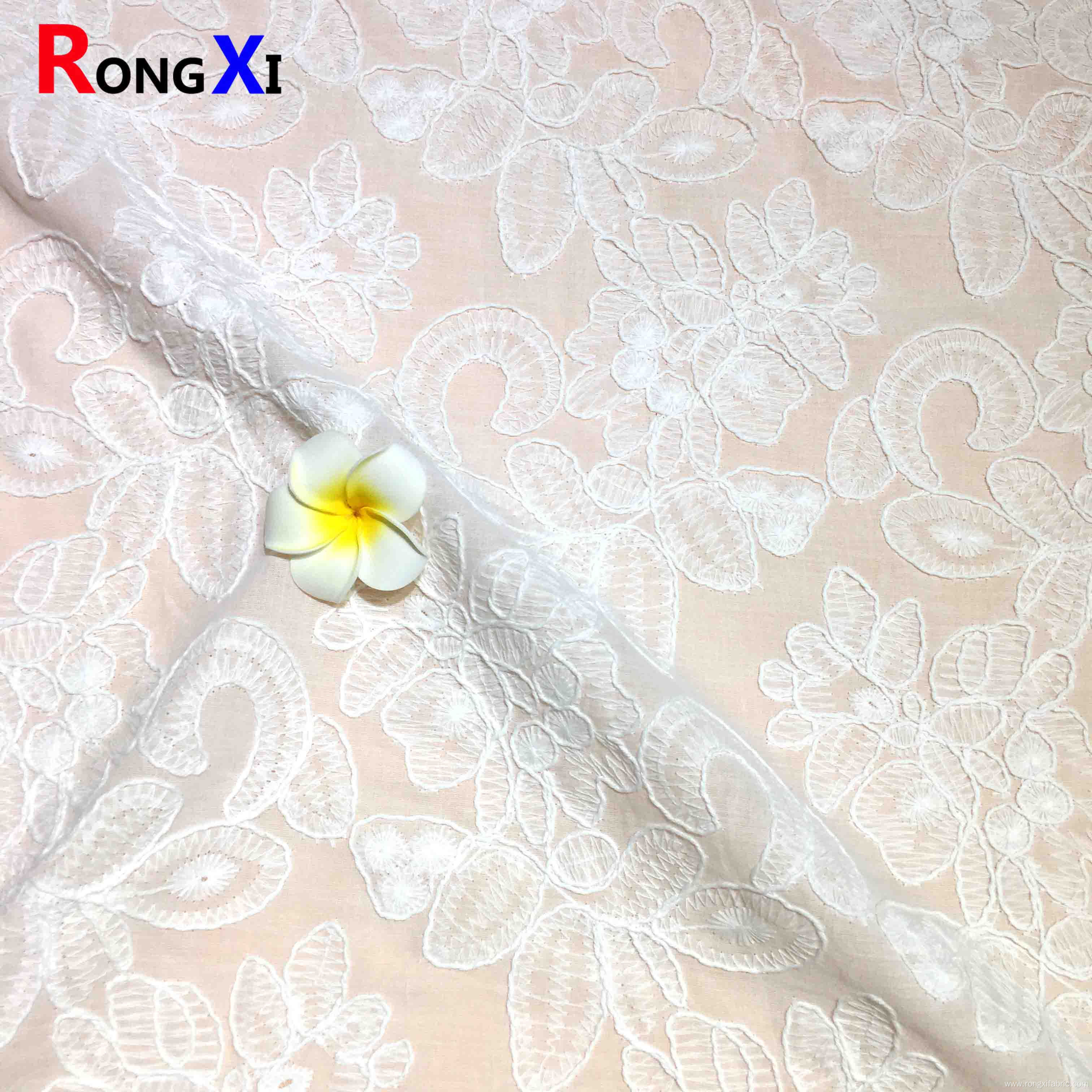 Cotton Eyelet Fabric Embroidered Fabric Clothing Fabric