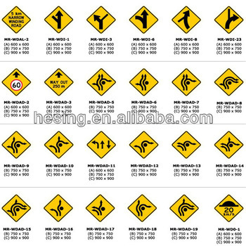 road warning signages