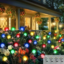 Solar Christmas Lights Outdoor Waterproof Garden Swaying Firefly Lights