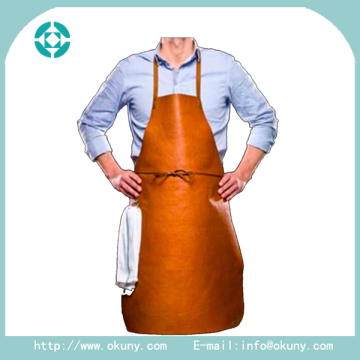 Resuable colorful high quality cheap washable pu aprons