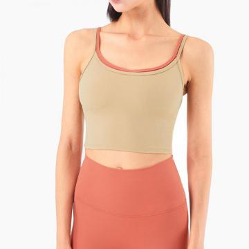 Le plus récent soutien-gorge de sport de course pour femmes de couleur unie