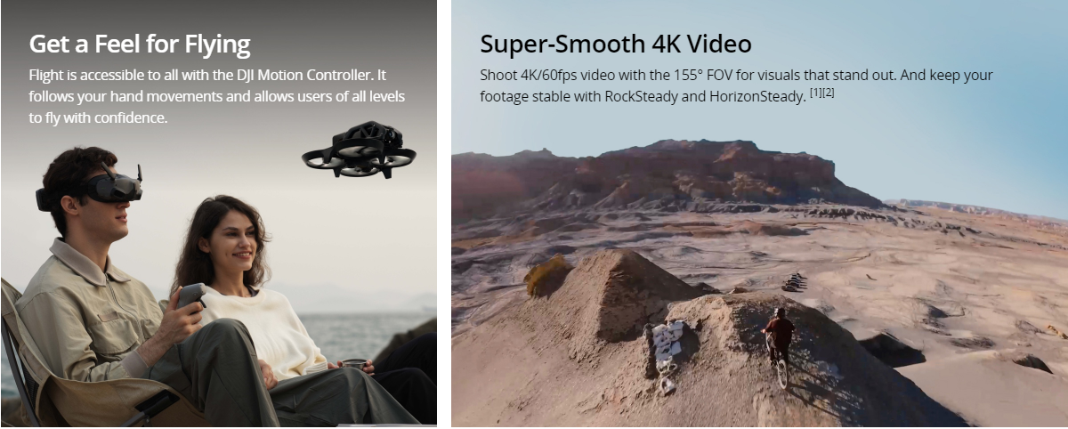 Immersive flight experience of currently popular drones Avata Pro-View Combo