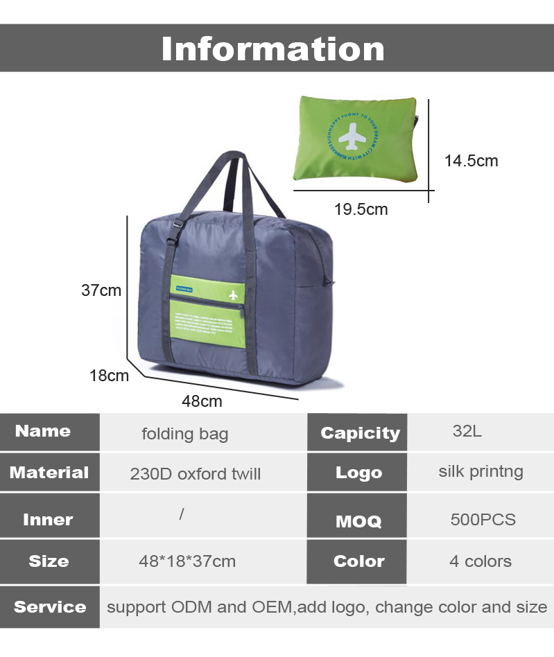 lightweight accepted custom folded travel bag travel bags luggage large capacity outdoor travel bags