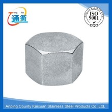 made in china casting stainless steel thread hex cap