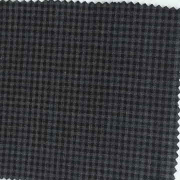 Grey Check Woven Worsted Fabric