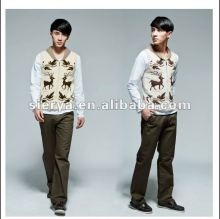 men's jacquard sleeveless vest sweater