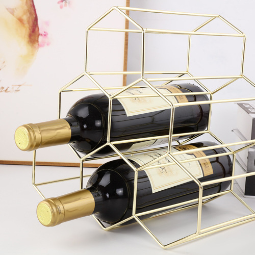 Metal Material 6 Bottles Iron Wire Wine Racks