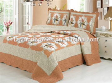 Cheap patchwork quilted bedspreads sets/windmill patchwork quilt