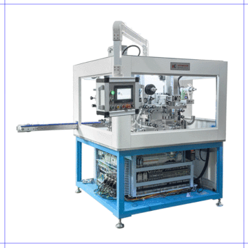 High speed two heads automatic hot stamping machine