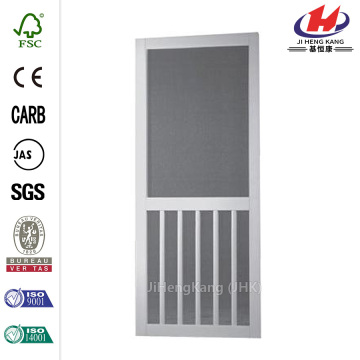 White Solid Vinyl 5-Bar Screen Door