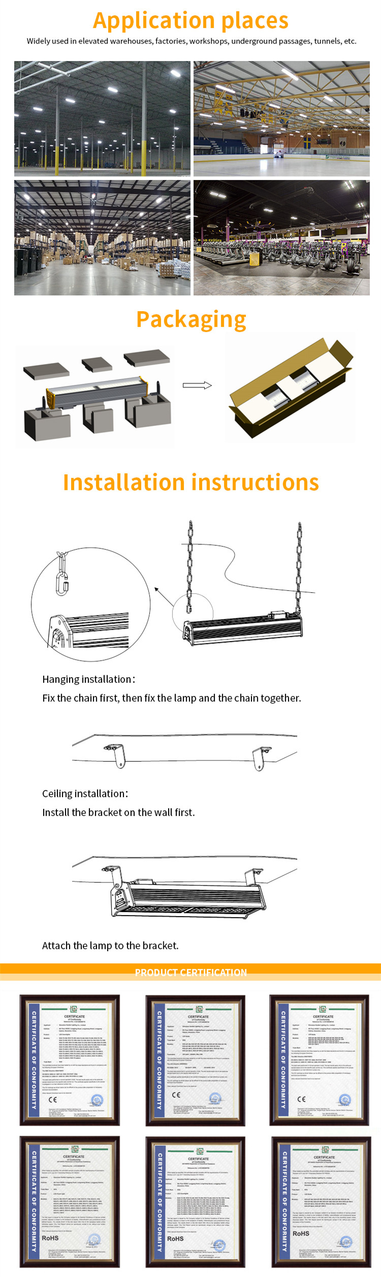 Industrial Fixture Commercial Warehouse Led Light