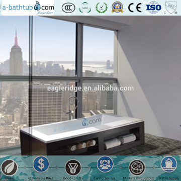 single solid surface bathtub