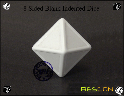 8 Sided Blank Indented Dice-3