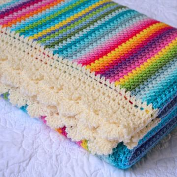 Colorful Cotton Crochet Baby Blanket Pattern