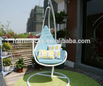 Hanging egg chair with stand/rattan hanging egg chair/indoor hanging swing egg chair