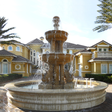 Classic Outdoor Garden Yellow Marble Fountain