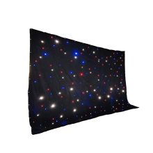 LED Star Cloth Curtain and DJ Equipment for Wedding Wall Decoration