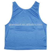 Sports training bib for soccer football training, wholesale plain white tank top, 100% polyester football tank top