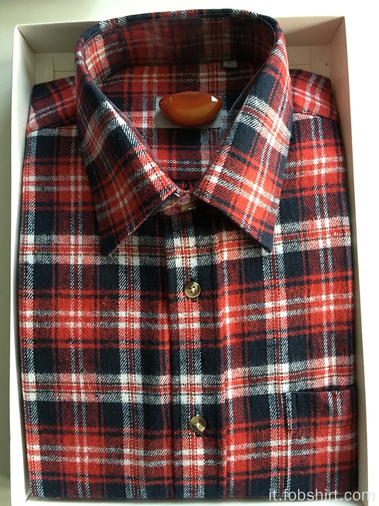 Camicia da lavoro in tessuto di flanella