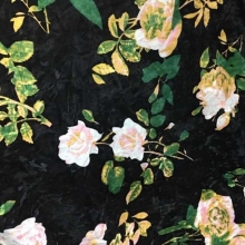 Custom Printed Burnout Silk Velvet Fabric