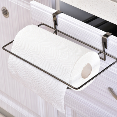 Over Cabinet Hanging Steel Kitchen Roll Paper Holder